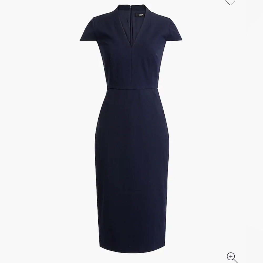 J. Crew V-neck sheath dress in bi-stretch cotton